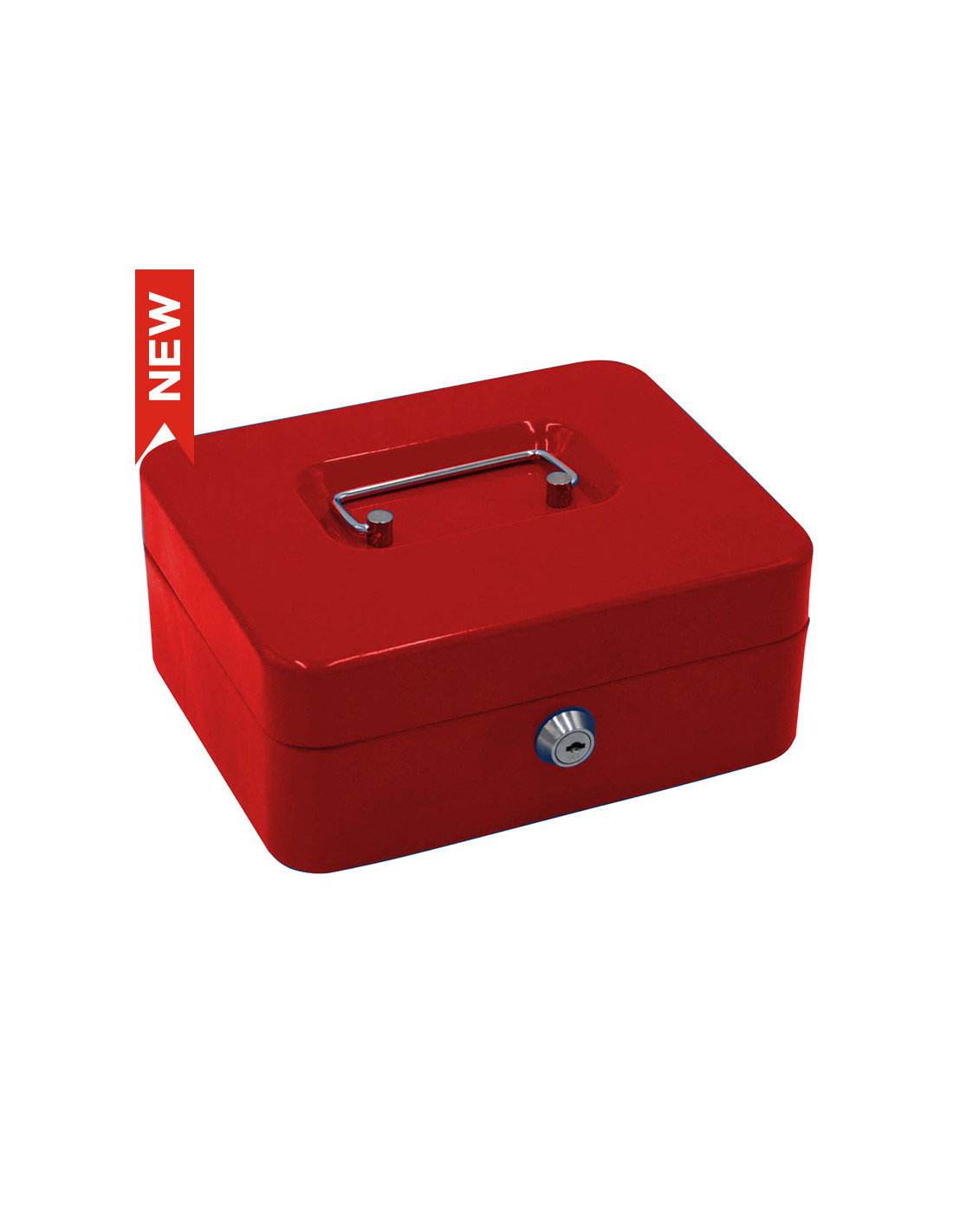 Caja caudales roja hucha 60x125x85mm - Ferretería Campollano